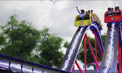 Six Flags Fiesta Texas anunció el martes que su nueva montaña rusa, Kid Flash Cosmic Coaster, debutará este verano. (Cortesía: Six Flags Fiesta Texas)