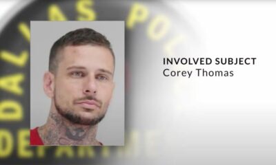 Cuatro oficiales que forman parte del North Texas Fugitive Task Force abrieron fuego la mañana del lunes contra Corey Thomas, acusado de homicidio, en la cuadra 3700 de South Tyler Street en Dallas.(Dallas Police Department / Screenshot)