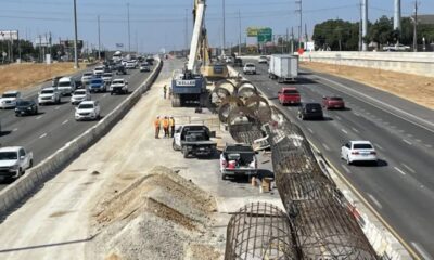 Construcción en el proyecto I-35 Capital Express South cerca de William Cannon Dr.