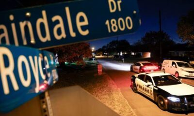 Patrullas del Departamento de la Policía de Dallas en la escena de un crimen donde murieron cuatro personas, incluido un niño de 1 año, el 3 de diciembre de 2023.(Shafkat Anowar / Staff Photographer)