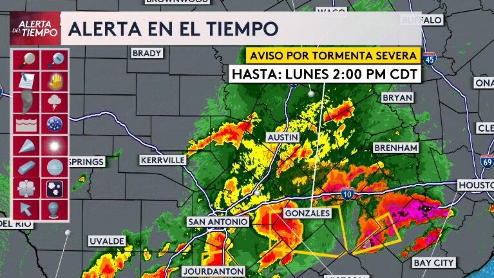 Activaron vigilancia por tormentas severas para áreas cercana a Austin