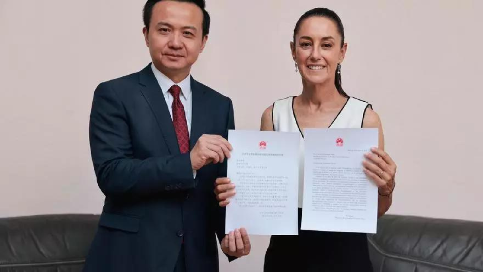 Claudia Sheinbaum recibe carta de felicitación del presidente chino, Xi Jinping