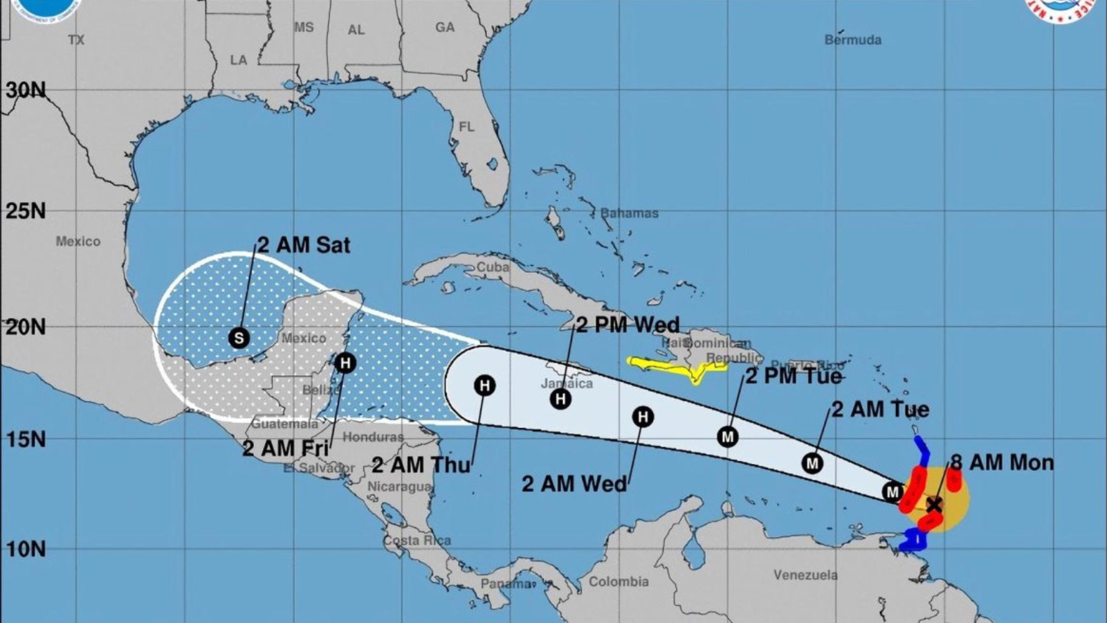 Huracán Beryl atraviesa la Isla de Granada