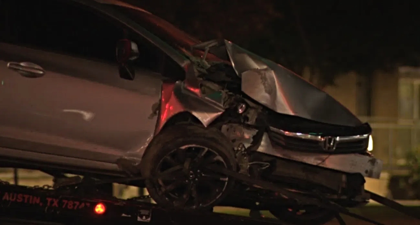 Escena del accidente en Riverside Drive el 27 de junio de 2025