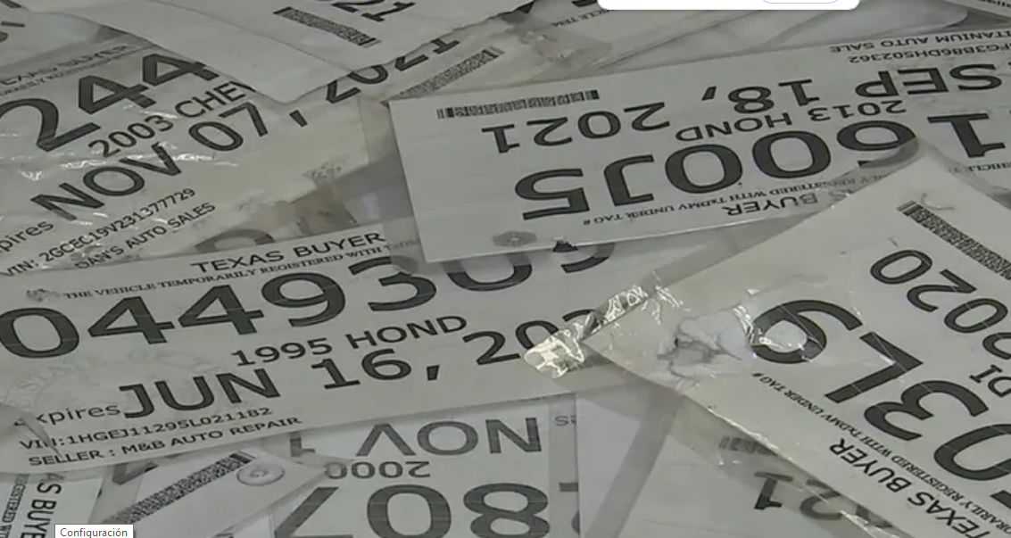 Texas se despide de las placas temporales de papel en julio