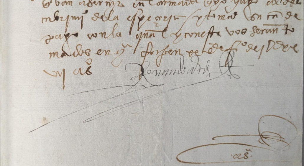 Manuscrito firmado por Cortes / Foto: @FBI en X