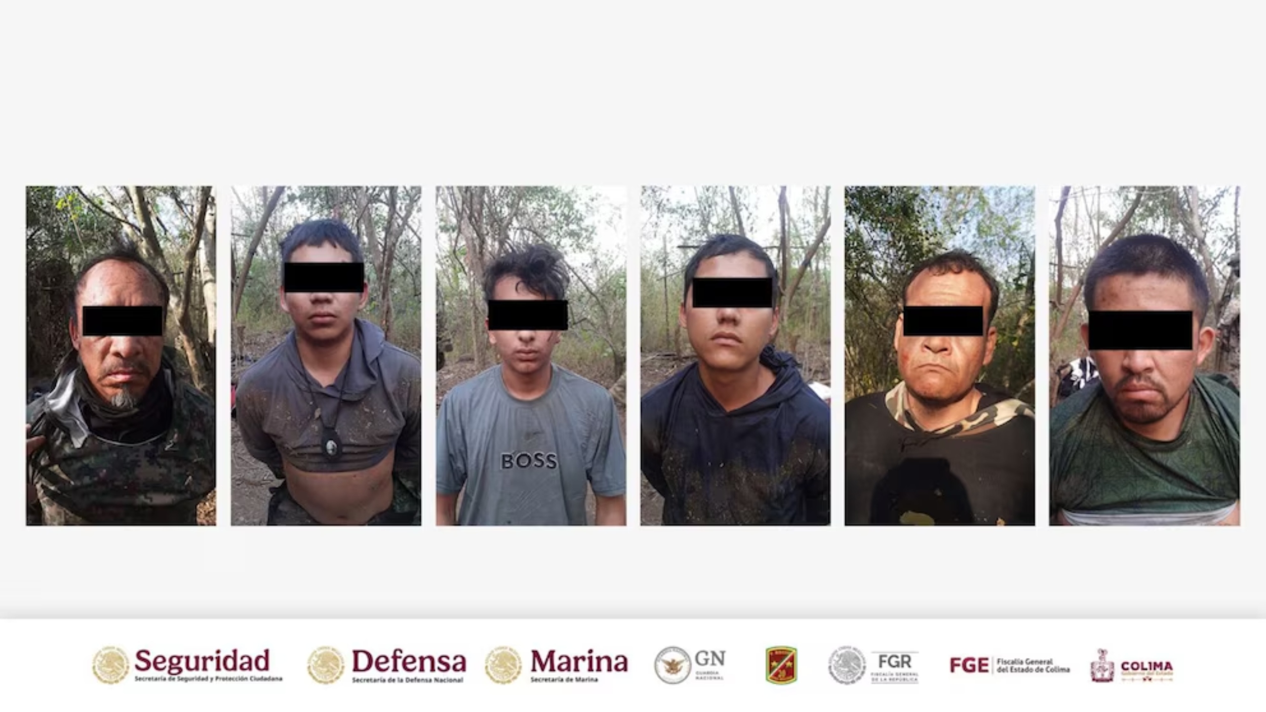 Los hombres capturados (Gobierno de Colima)