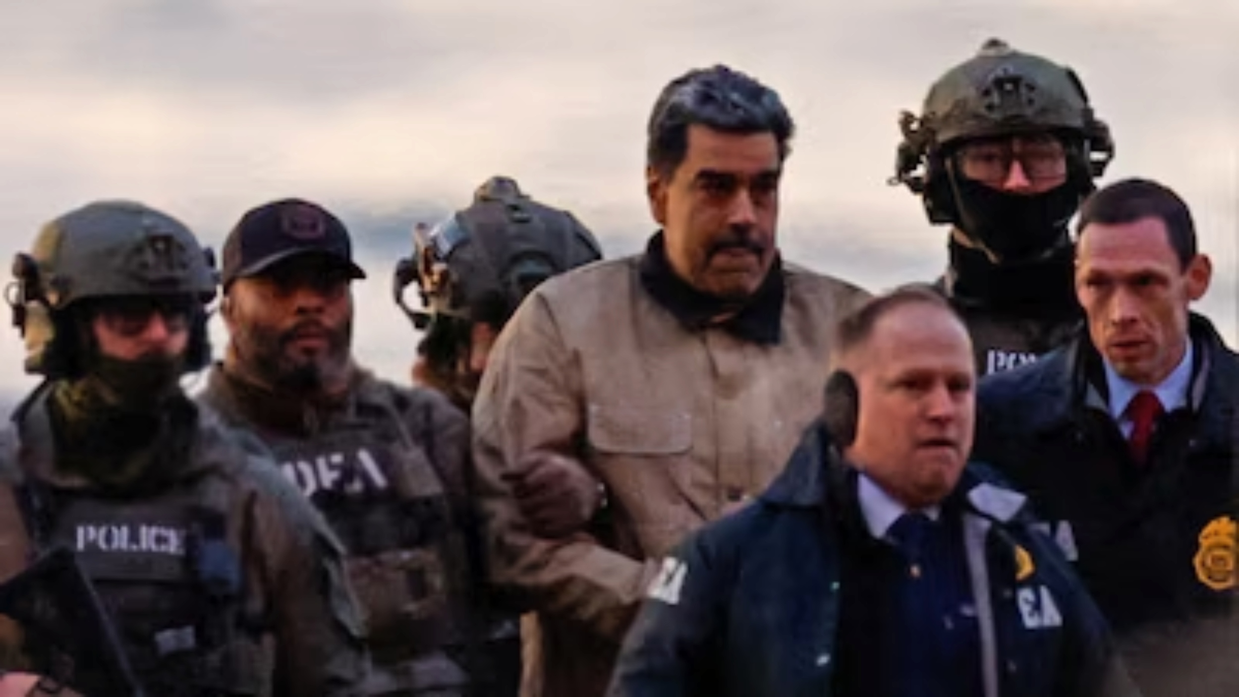 El traslado de Maduro desde la cárcel hasta el tribunal de Nueva York