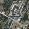 Aerial map view of a busy intersection where a deadly crash occurred, at N Lamar Blvd and E Rundberg Ln.